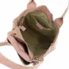 Luka 26-026 púder női velúr bőr válltáska, shopper 40 x 37 x 13 cm