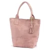 Luka 26-026 púder női velúr bőr válltáska, shopper 40 x 37 x 13 cm