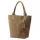 Luka 26-026 sötét bézs női velúr bőr válltáska, shopper 40 x 37 x 13 cm