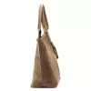 Luka 26-026 sötét bézs női velúr bőr válltáska, shopper 40 x 37 x 13 cm