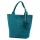 Luka 26-026 türkiz kék női velúr bőr válltáska, shopper 40 x 35 x 18 cm