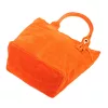 Luka 26-026 narancs női velúr bőr válltáska, shopper 40 x 35 x 18 cm