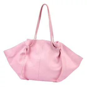   Luka 26-012 pasztell rózsaszín női bőr nagyméretű válltáska 60 x 30 x 15 cm