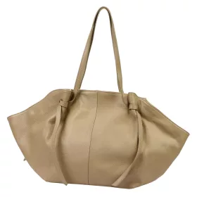   Luka 26-012 taupe női bőr nagyméretű válltáska 60 x 30 x 15 cm