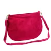 Luka 26-098 magenta női velúr bőr válltáska, oldaltáska 37 x 26 x 5 cm