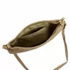 Luka 26-098 taupe női velúr bőr válltáska, oldaltáska 37 x 26 x 5 cm