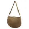 Luka 26-098 taupe női velúr bőr válltáska, oldaltáska 37 x 26 x 5 cm