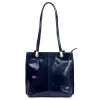 Florence 35 navy női bőr válltáska, hátizsákká alakítható 32 x 28 x 9 cm