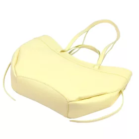   Luka 25-025 pasztell sárga női bőr kézitáska, válltáska 40 x 30 x 12 cm