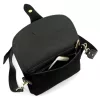 Luka 26-100 D fekete női bőr oldaltáska, crossbody 24.5 x 18 x 6 cm