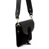 Luka 26-100 D fekete női bőr oldaltáska, crossbody 24.5 x 18 x 6 cm