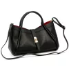 Camilla PREMIUM 10.012 fekete női bőr kézitáska 36 x 22 x 18 cm