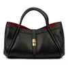 Camilla PREMIUM 10.012 fekete női bőr kézitáska 36 x 22 x 18 cm