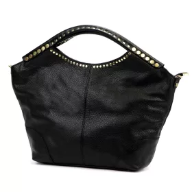   Camilla PREMIUM 10.003 fekete női velúr bőr kézitáska, válltáska 50 x 30 x 12 cm