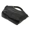 Camilla PREMIUM 10.003 fekete női velúr bőr kézitáska, válltáska 50 x 30 x 12 cm
