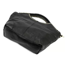   Camilla PREMIUM 10.003 fekete női velúr bőr kézitáska, válltáska 50 x 30 x 12 cm