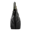 Camilla PREMIUM 10.003 fekete női velúr bőr kézitáska, válltáska 50 x 30 x 12 cm