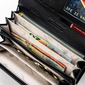   Peterson PTN PX20-CNF fekete női pénztárca 18,5 x 9 x 3,5 cm 