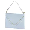 Luka 26-103 babakék női bőr kézitáska oldalpánttal 29 x 21 x 4 cm