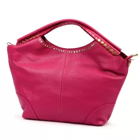   Camilla PREMIUM 10.003 magenta női velúr bőr kézitáska, válltáska 50 x 30 x 12 cm