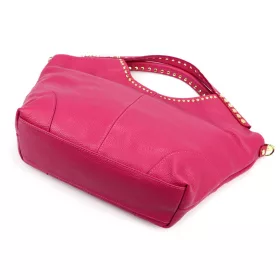   Camilla PREMIUM 10.003 magenta női velúr bőr kézitáska, válltáska 50 x 30 x 12 cm