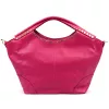 Camilla PREMIUM 10.003 magenta női velúr bőr kézitáska, válltáska 50 x 30 x 12 cm
