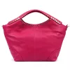 Camilla PREMIUM 10.003 magenta női velúr bőr kézitáska, válltáska 50 x 30 x 12 cm