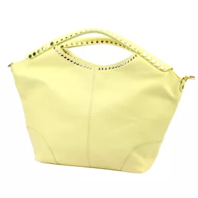   Camilla PREMIUM 10.003 sárga női velúr bőr kézitáska, válltáska 50 x 30 x 12 cm