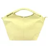 Camilla PREMIUM 10.003 sárga női velúr bőr kézitáska, válltáska 50 x 30 x 12 cm