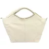 Camilla PREMIUM 10.003 bézs női velúr bőr kézitáska, válltáska 50 x 30 x 12 cm