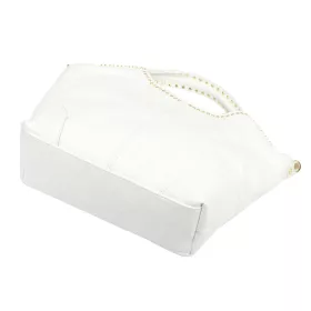   Camilla PREMIUM 10.003 fehér női velúr bőr kézitáska, válltáska 50 x 30 x 12 cm