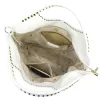 Camilla PREMIUM 10.003 fehér női velúr bőr kézitáska, válltáska 50 x 30 x 12 cm