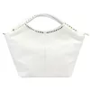 Camilla PREMIUM 10.003 fehér női velúr bőr kézitáska, válltáska 50 x 30 x 12 cm