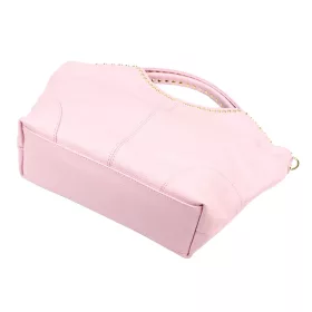   Camilla PREMIUM 10.003 rózsaszín női velúr bőr kézitáska, válltáska 50 x 30 x 12 cm