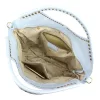 Camilla PREMIUM 10.003 világoskék női velúr bőr kézitáska, válltáska 50 x 30 x 12 cm