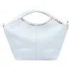 Camilla PREMIUM 10.003 világoskék női velúr bőr kézitáska, válltáska 50 x 30 x 12 cm