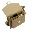 Luka 26-061 DOLLARO taupe női bőr kézitáska 23 x 16.5 x 9 cm