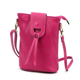   Luka 26-101 magenta női bőr telefontartó, oldaltáska 16 x 21 x 6.5 cm