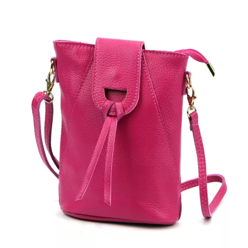 Luka 26-101 magenta női bőr telefontartó, oldaltáska 16 x 21 x 6.5 cm