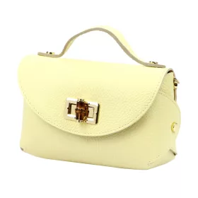   Luka 26-106 halvány sárga női bőr kisméretű kézitáska, crossbody 19 x 13 x 9 cm