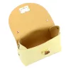 Luka 26-106 halvány sárga női bőr kisméretű kézitáska, crossbody 19 x 13 x 9 cm