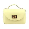 Luka 26-106 halvány sárga női bőr kisméretű kézitáska, crossbody 19 x 13 x 9 cm