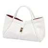 Camilla PREMIUM 10.012 fehér női bőr kézitáska 36 x 22 x 18 cm