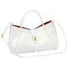 Camilla PREMIUM 10.012 fehér női bőr kézitáska 36 x 22 x 18 cm