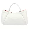 Camilla PREMIUM 10.012 fehér női bőr kézitáska 36 x 22 x 18 cm