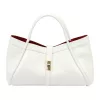 Camilla PREMIUM 10.012 fehér női bőr kézitáska 36 x 22 x 18 cm