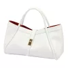 Camilla PREMIUM 10.012 fehér női bőr kézitáska 36 x 22 x 18 cm
