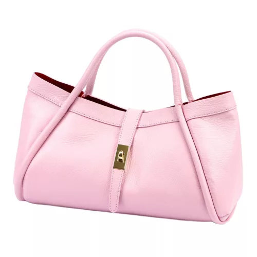 Camilla PREMIUM 10.012 rózsaszín női bőr kézitáska 36 x 22 x 18 cm