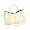 Camilla PREMIUM 10.012 bézs női bőr kézitáska 36 x 22 x 18 cm