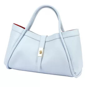   Camilla PREMIUM 10.012 babakék női bőr kézitáska 36 x 22 x 18 cm